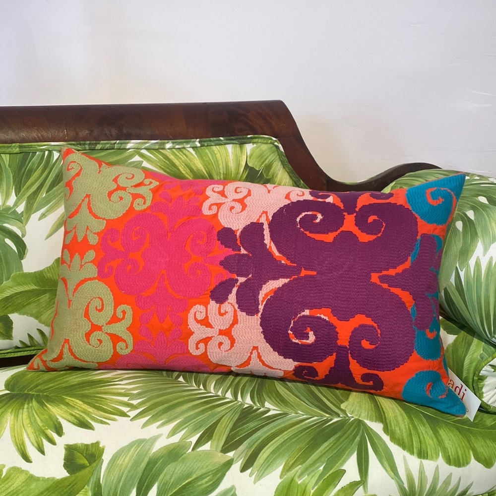 Rhadi by KOKO Totem Embroidered Pillow 15”x 27”